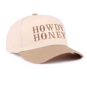 Howdy Honey Two-Tone Cotton Cap Ash Mocha O/S NEW